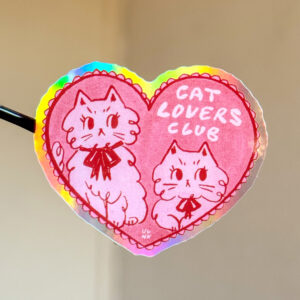 Cat lover Club Holographic Sticker