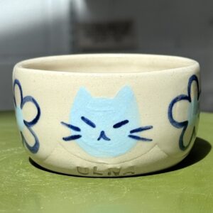 Blue Cat Flower Bowl