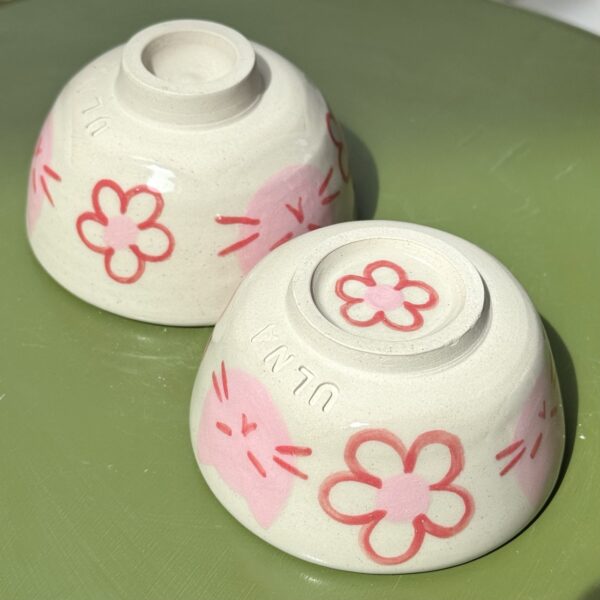Pink Cat Flower Bowls - Image 5