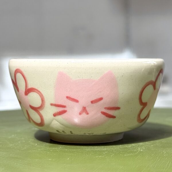 Pink Cat Flower Bowls - Image 4