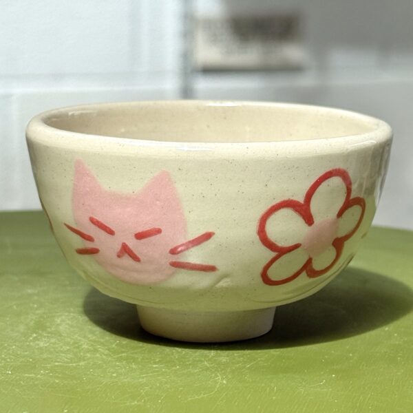 Pink Cat Flower Bowls - Image 3