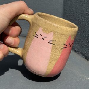 Big Pink Cat Mug