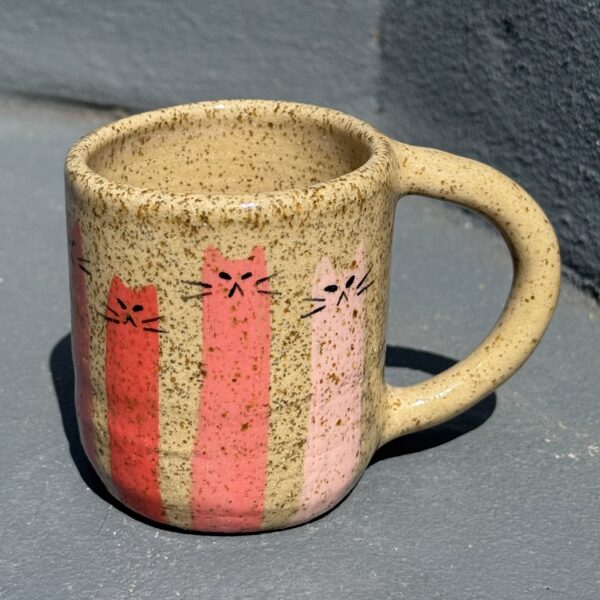 Long Pink Cats Mug - Image 3