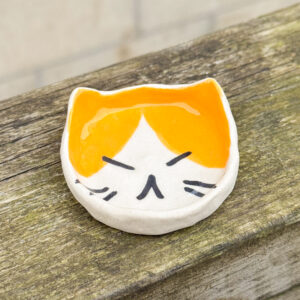 Trinket/Sauce Dish: Orange Cat