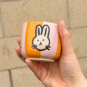 Tea Cup: Bunny Stripes