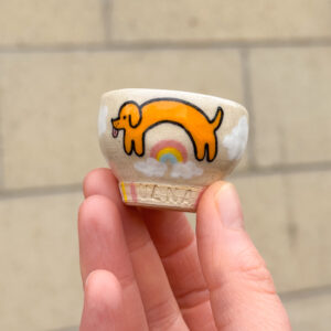 Tiny Rainbow Dog Bowl