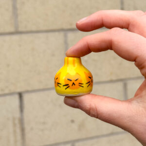 Tiny Orange Cats Vase