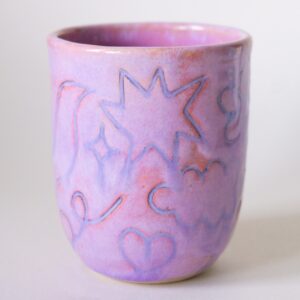 Lilac Doodle Cup